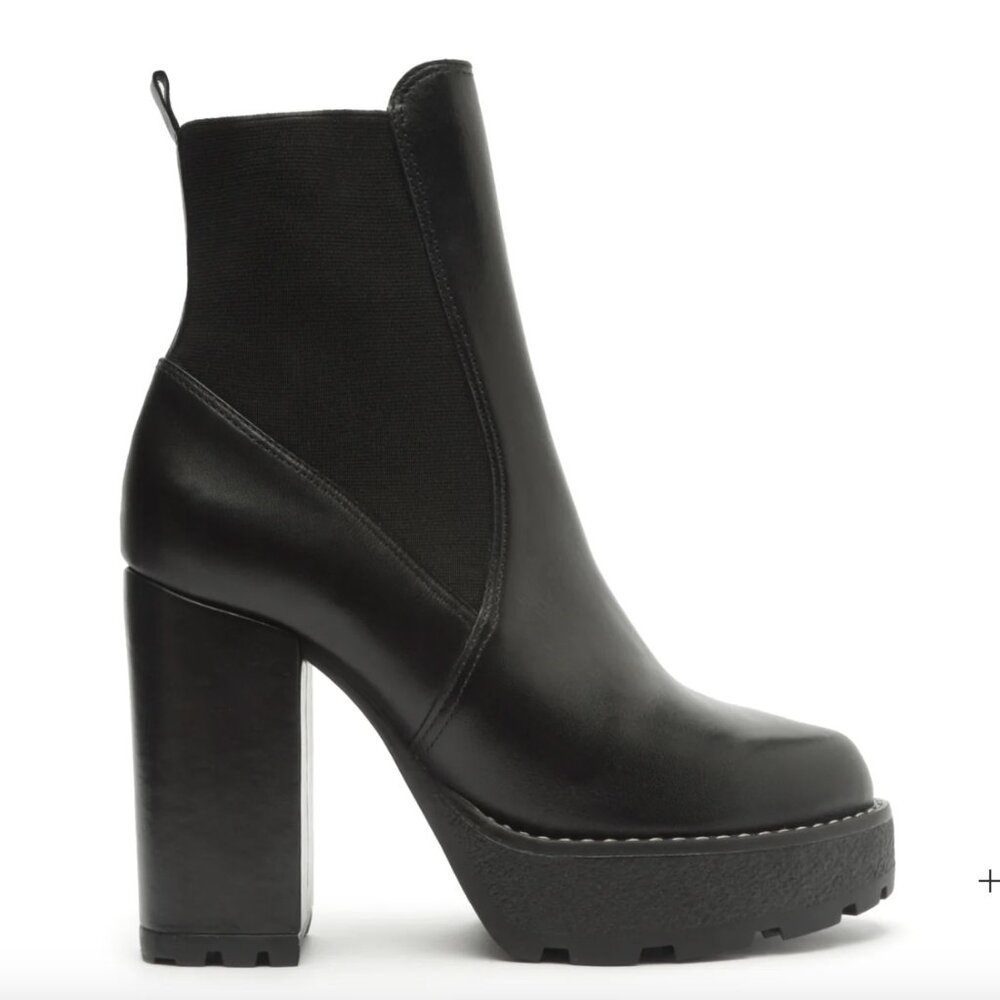Schutz Billie Platform Leather Bootie Size 7.5